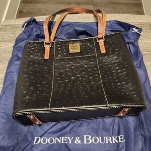 Dooney & Bourke Ostrich Lexington Small Shopper BLACK